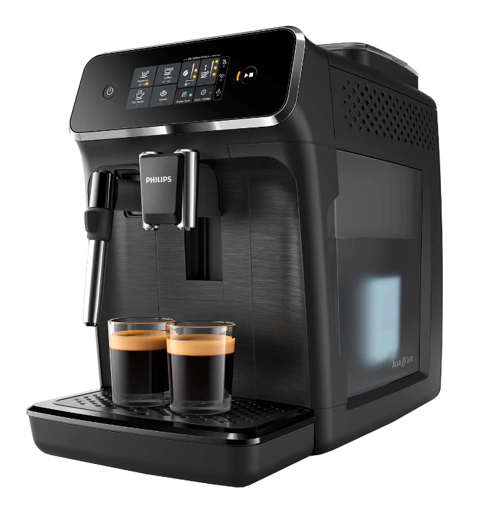 Espressor automat PhiIips EP220 rasnita ceramica, optiune cafea macinata, Negru